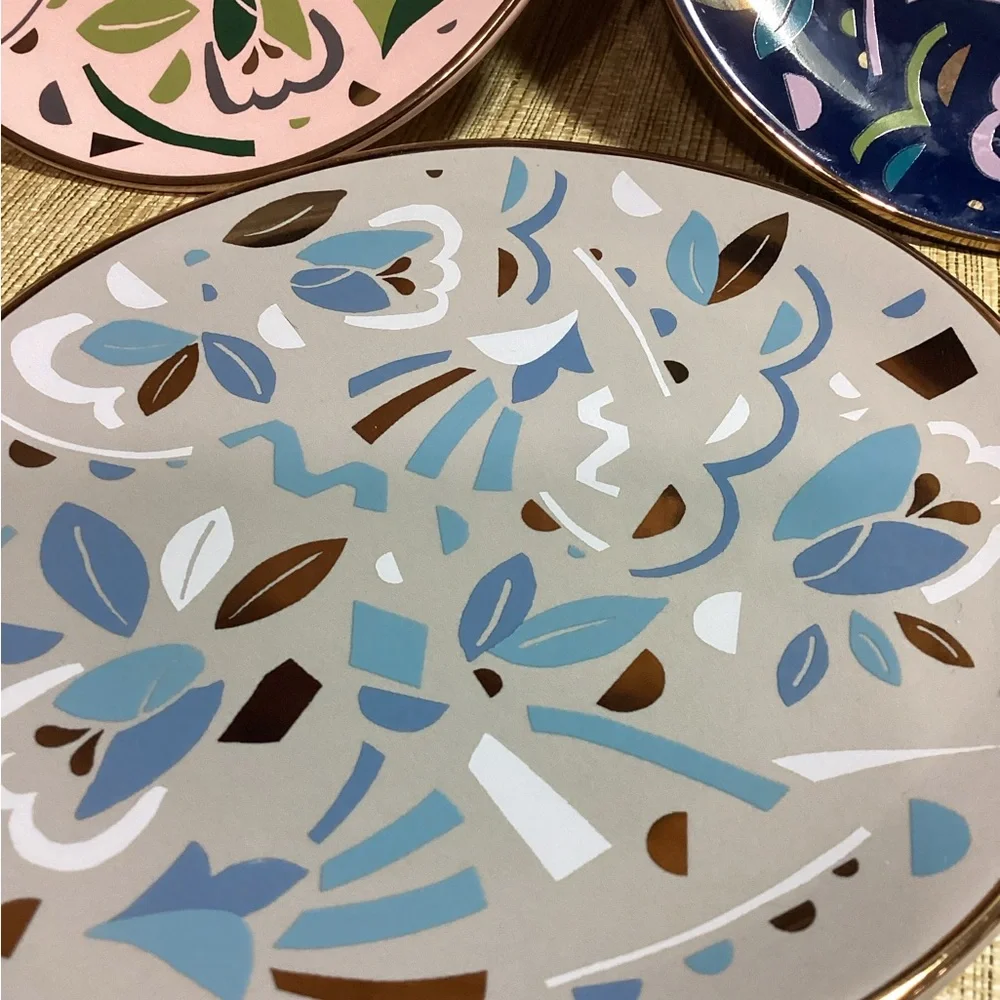West Elm 7” Pop Art Plates set of 4 different colors